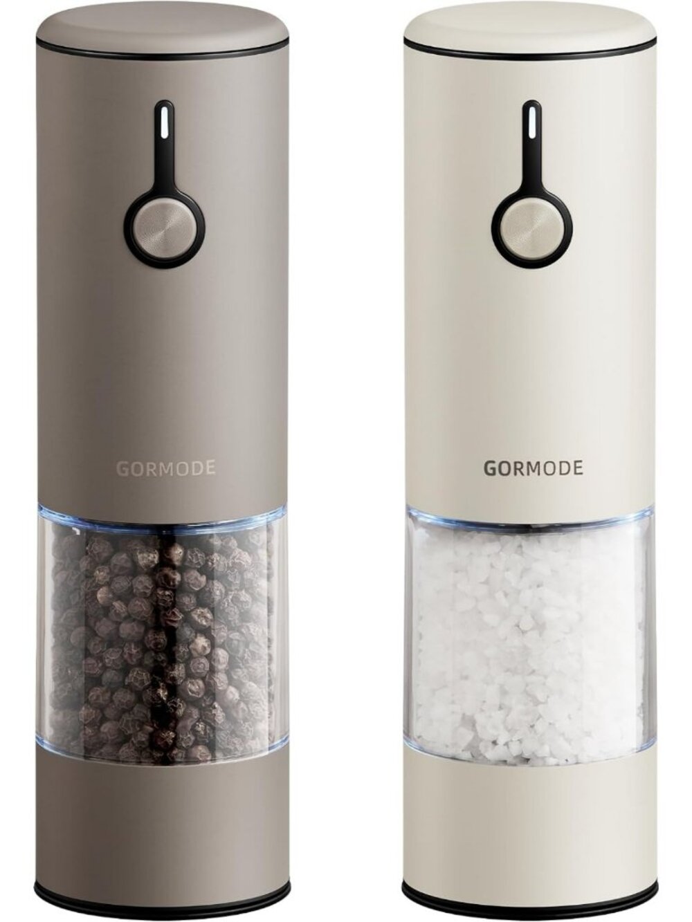 Stainless Steel Rechargeable Electric Salt and Pepper Grinder Set – USB